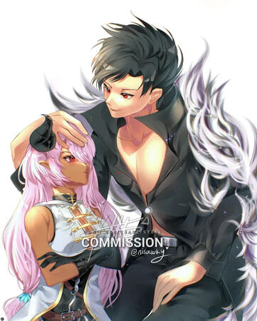 KneeUp + Halfbody Commission for Client on IG - 2022