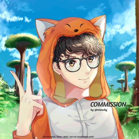 Headshot + Detailed BG Commission for Client on Twitter - 2020